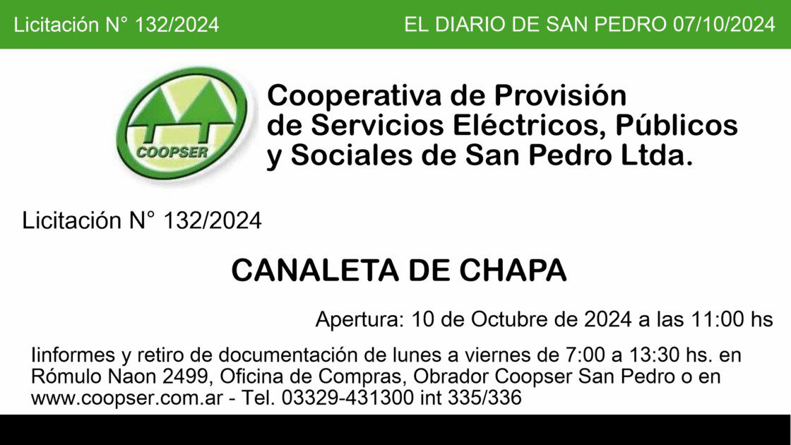 El Diario de San Pedro | Noticias locales y regionales