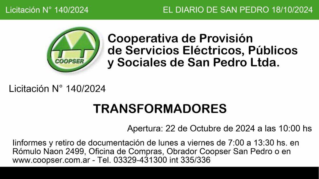 El Diario de San Pedro | Noticias locales y regionales