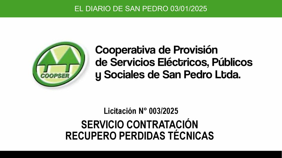 El Diario de San Pedro | Noticias locales y regionales